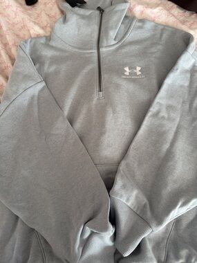 Under Armour Heather Gray Quarter-Zip Pullover